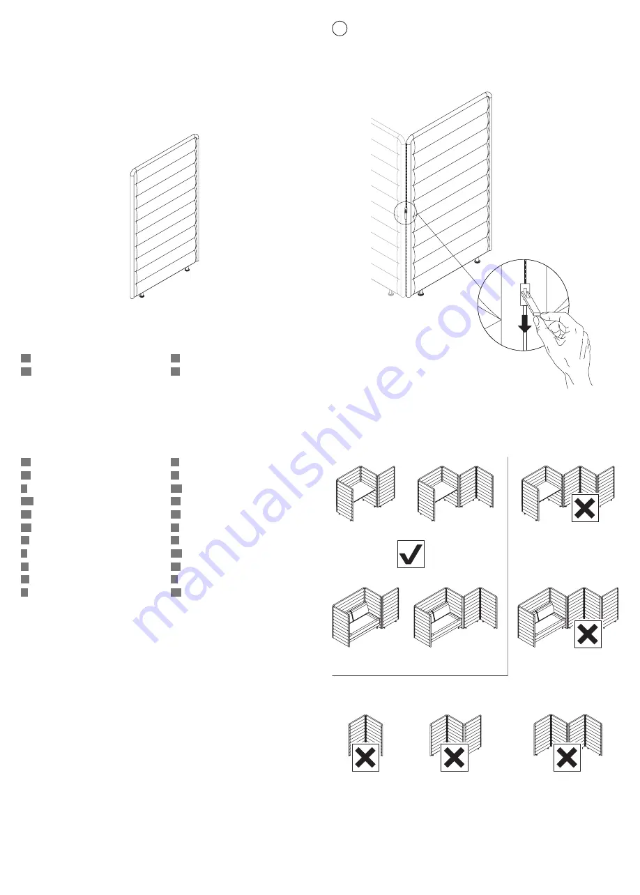 VITRA Alcove Plus Paravent Скачать руководство пользователя страница 1