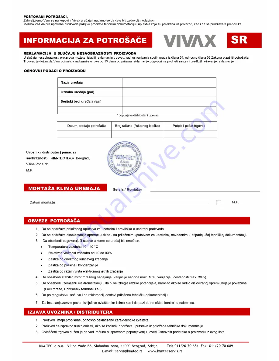 Vivax ACP-09CIFM25AEEI User Manual Download Page 130