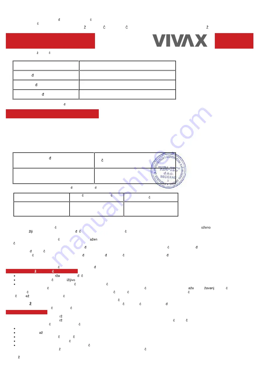 Vivax OH-112503F User Manual Download Page 35