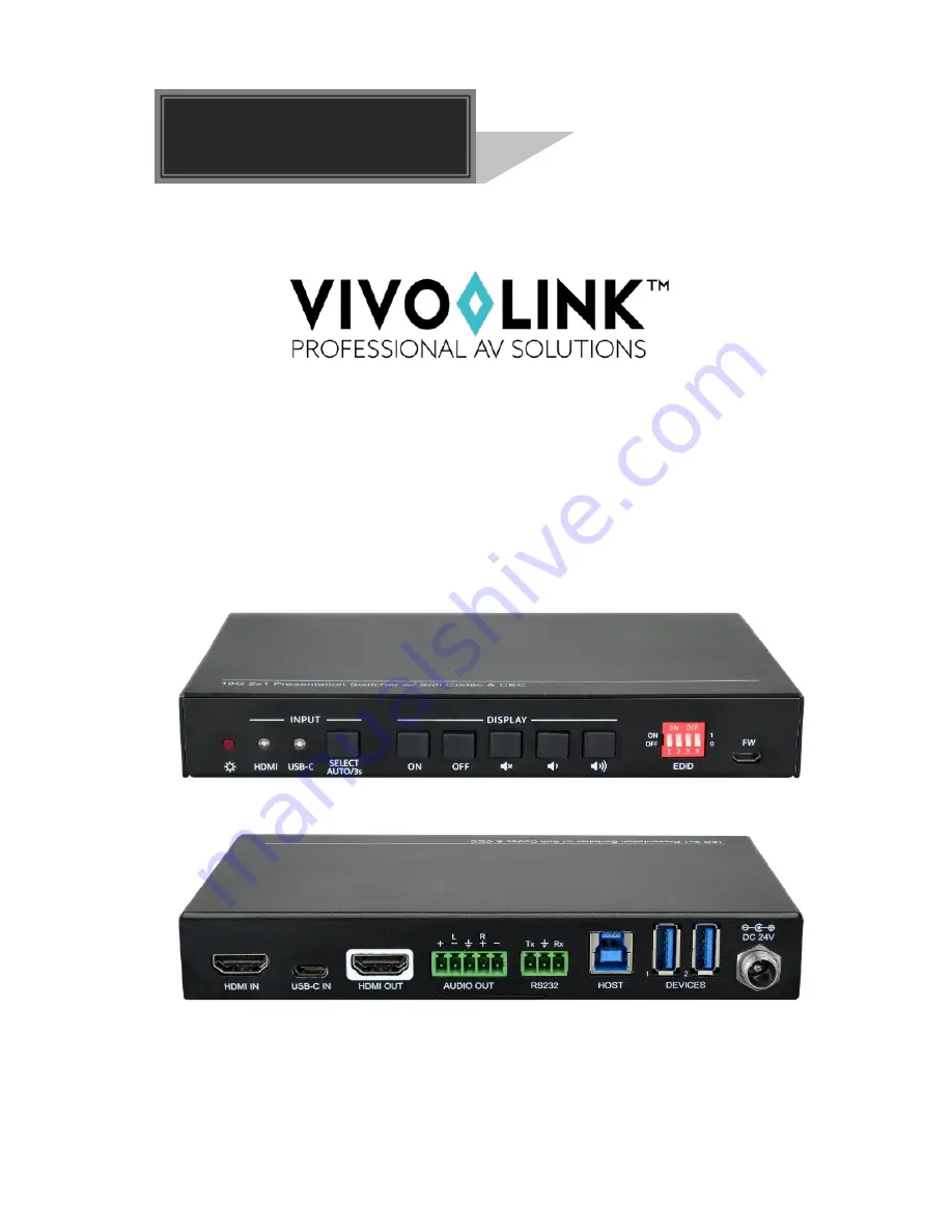 VivoLink VLHUB121-MME User Manual Download Page 1