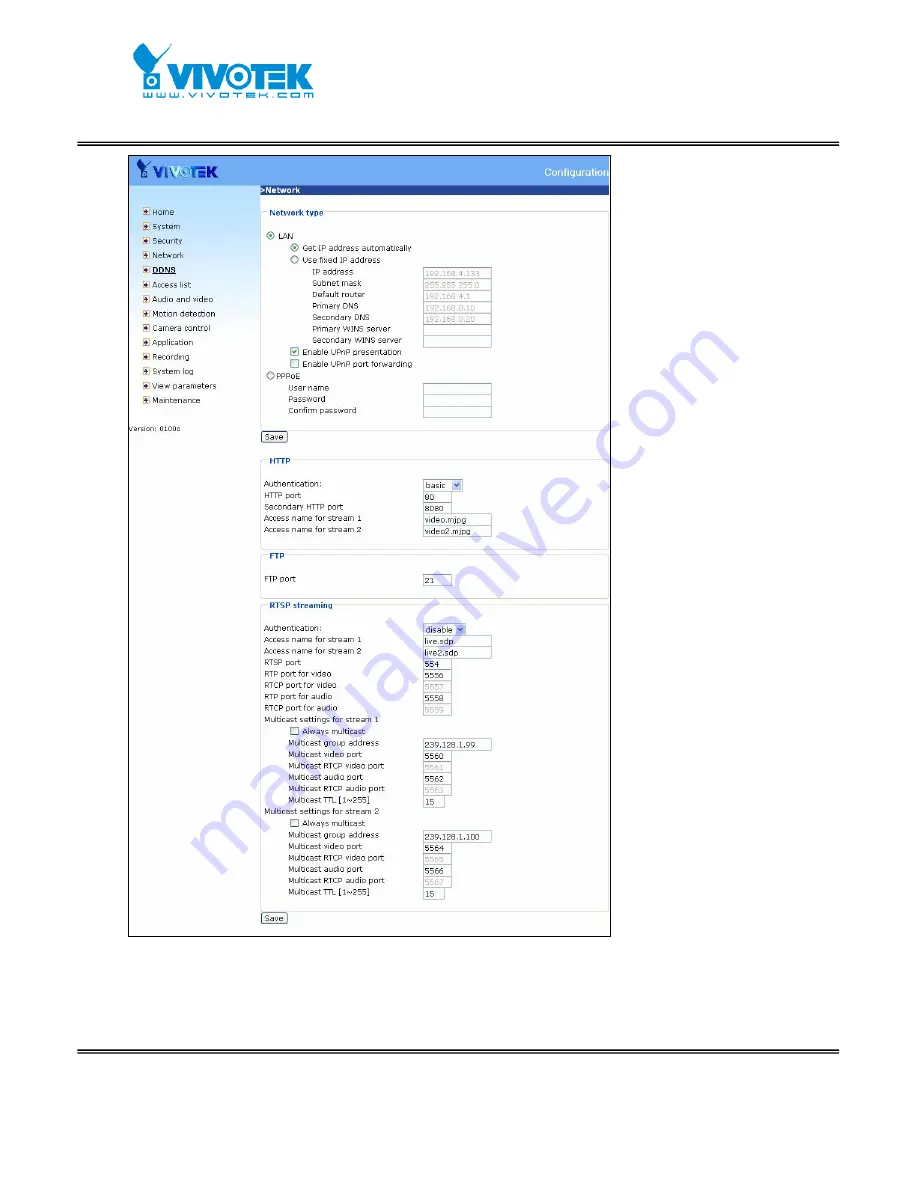 Vivotek IP7151 Скачать руководство пользователя страница 34