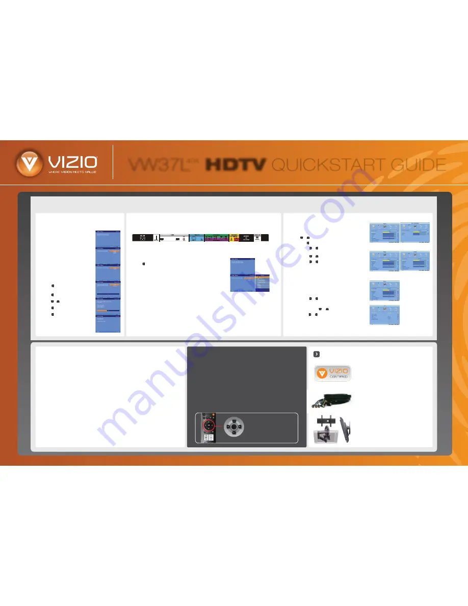 Vizio VW371 40A Quick Start Manual Download Page 2