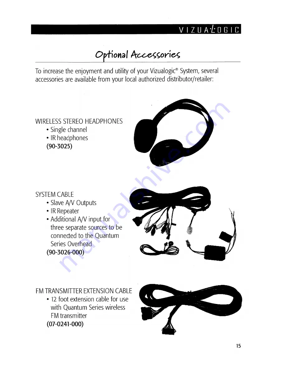 Vizualogic Quantum Series Owner'S Manual Download Page 15