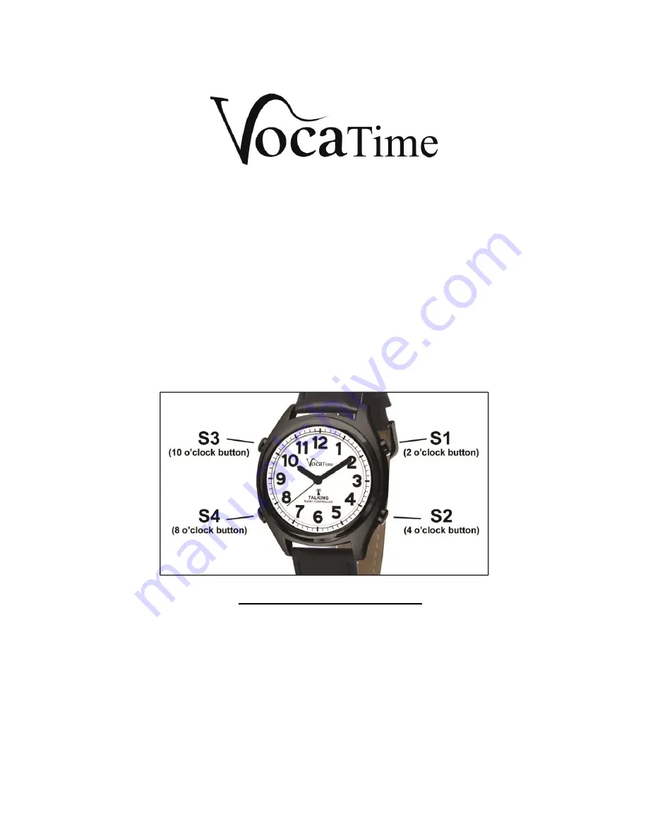 VocaTime Talking Atomic Dual Voice Analog Watch Instruction Manual Download Page 1