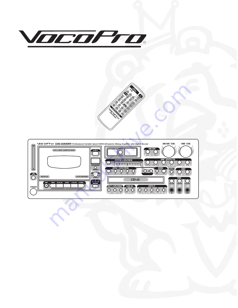 VocoPro CDG-6000RV Скачать руководство пользователя страница 1