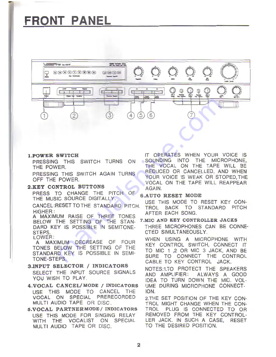 VocoPro DA-2050 Instruction Manual Download Page 4