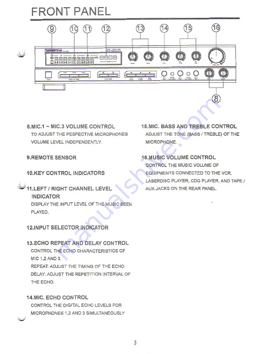 VocoPro DA-2080K Instruction Manual Download Page 5