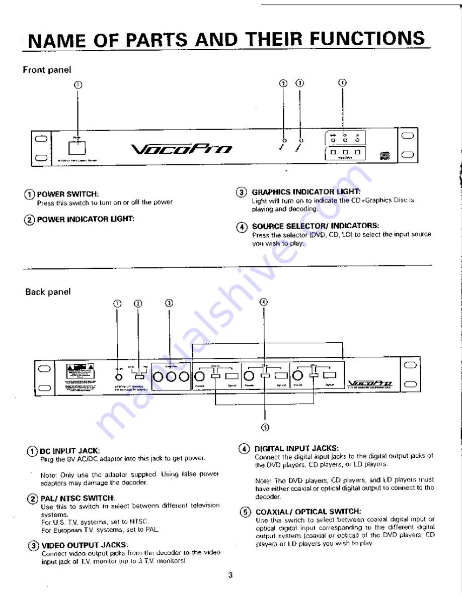 VocoPro DECODE-G1 Owner'S Manual Download Page 1