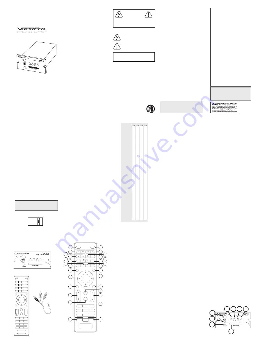 VocoPro DKP-3 Manual Download Page 1