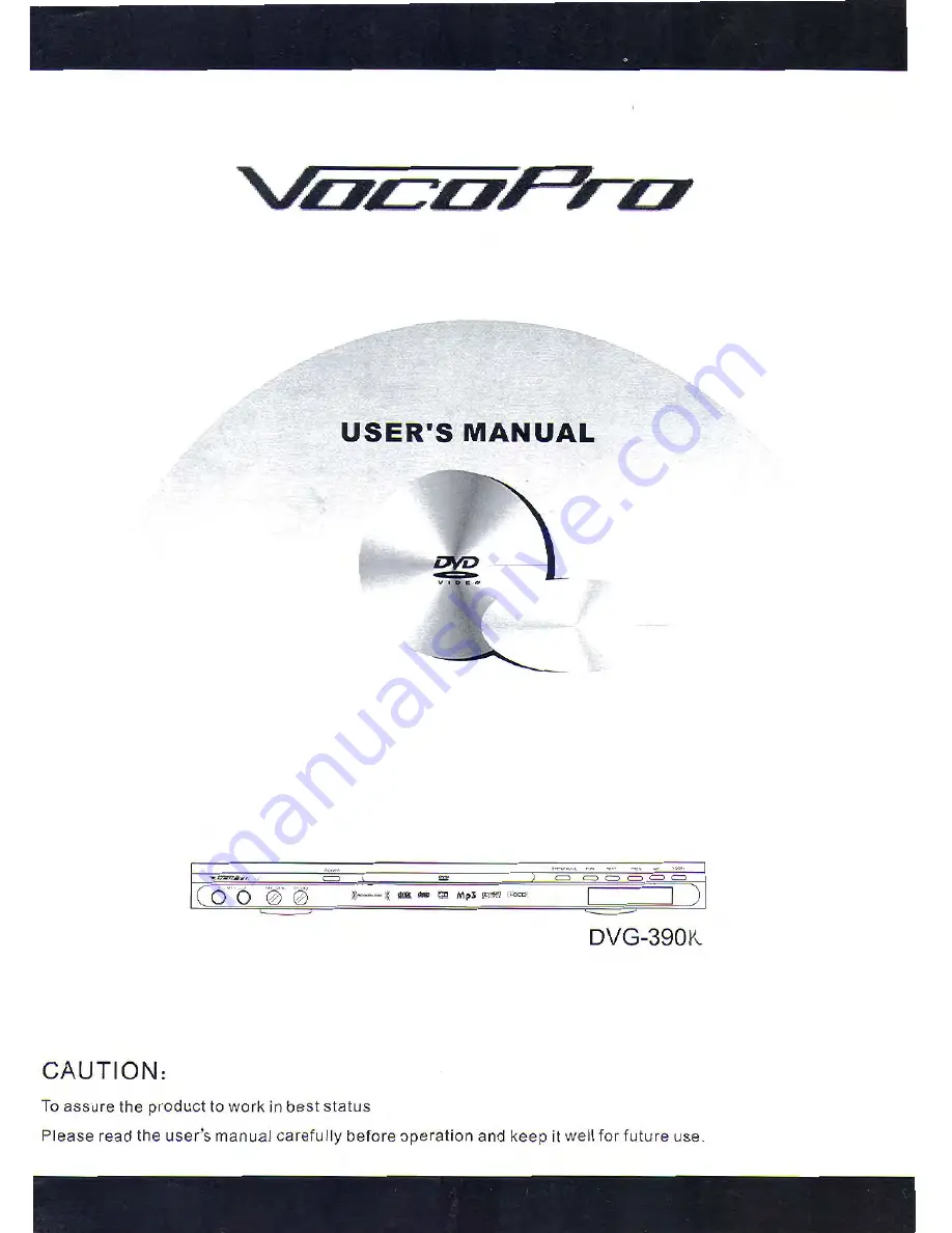 VocoPro DVG-390K User Manual Download Page 1