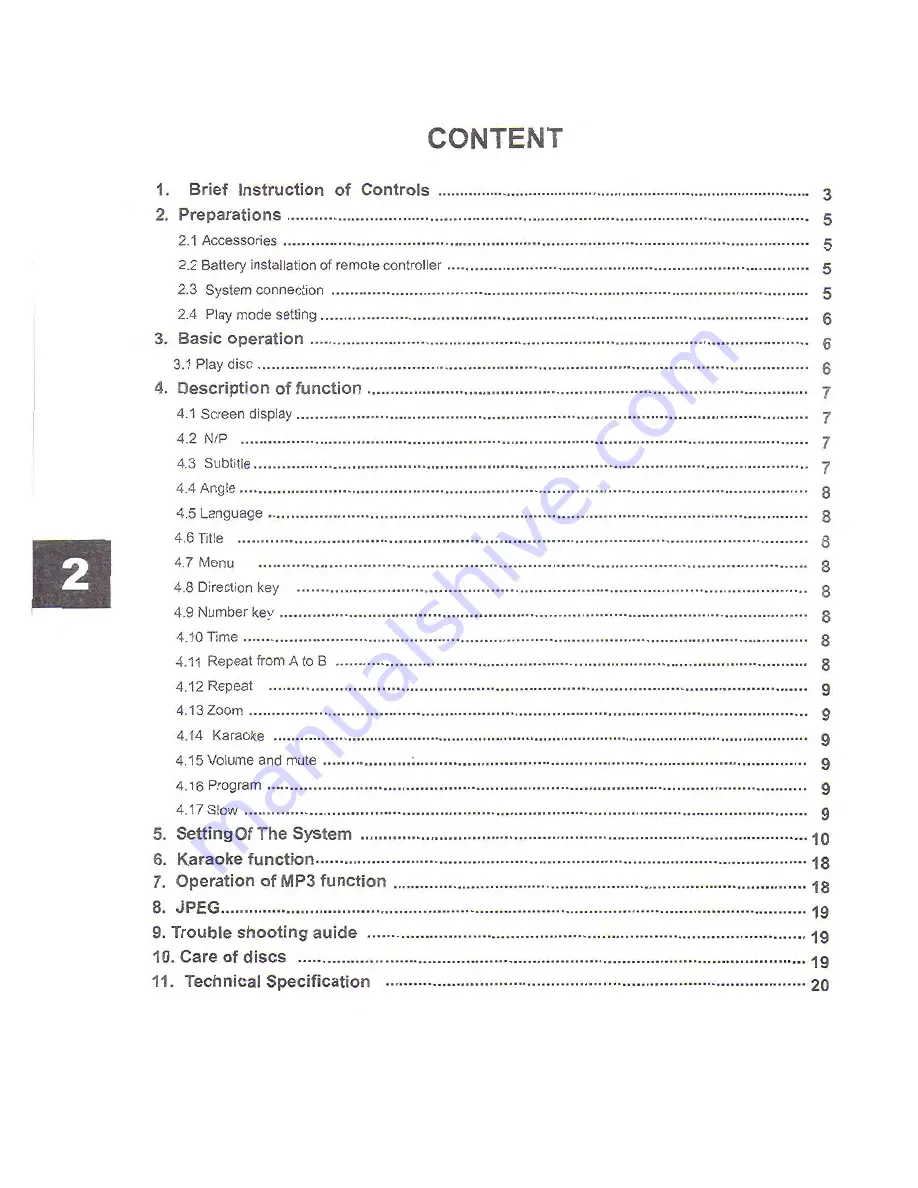 VocoPro DVG-390K User Manual Download Page 3