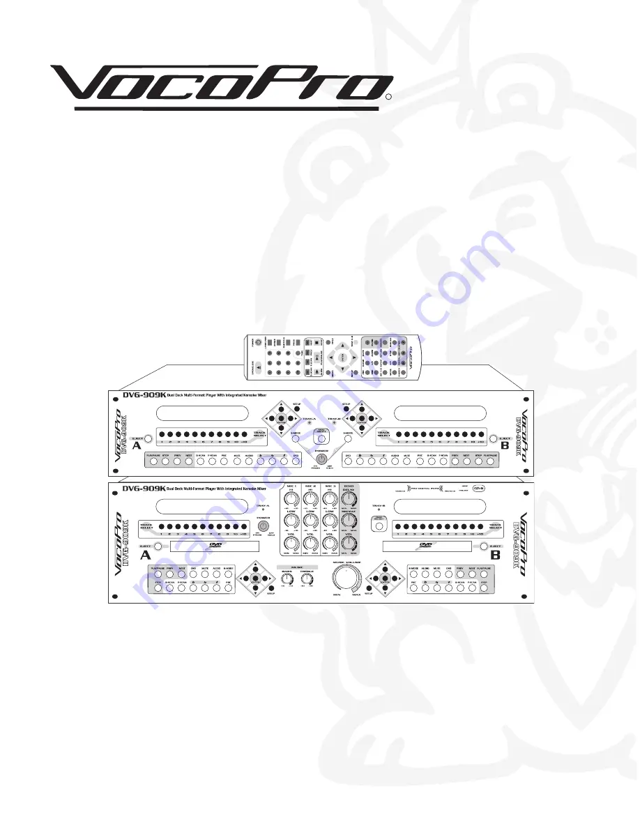 VocoPro DVG-909K Owner'S Manual Download Page 1