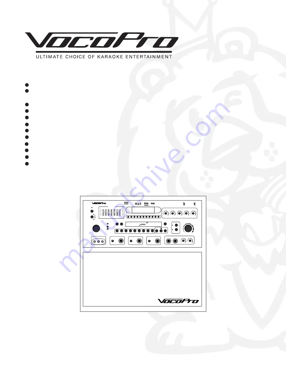 VocoPro GIG-MAN Owner'S Manual Download Page 1