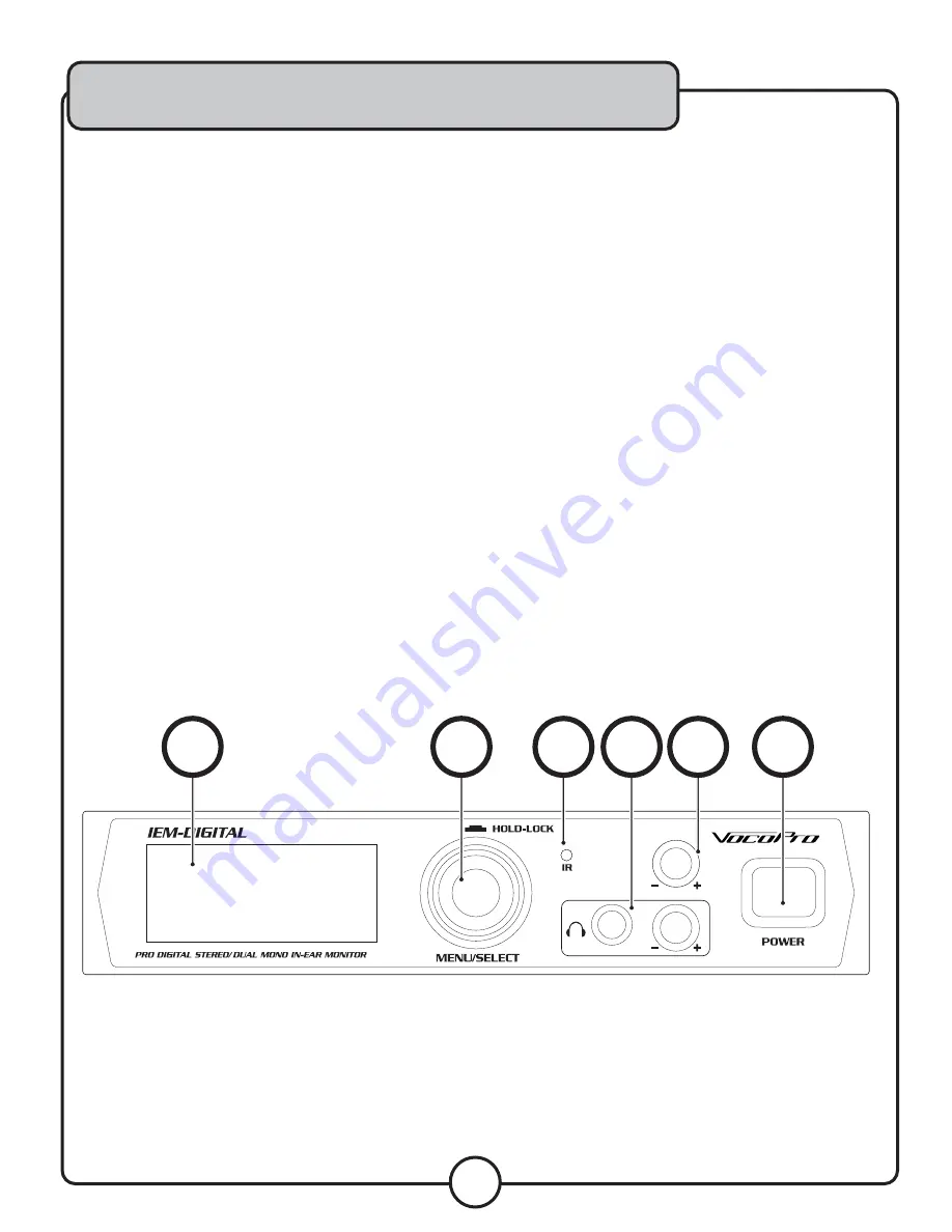 VocoPro IEM-DIGITAL Owner'S Manual Download Page 13