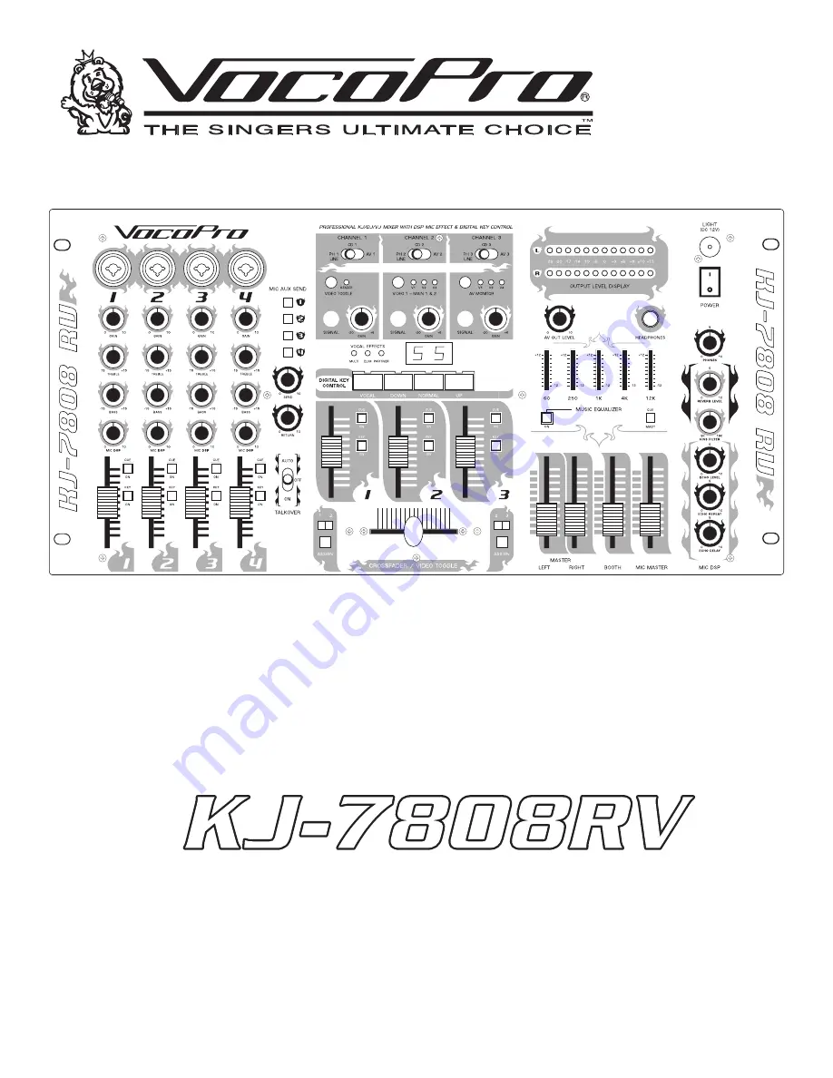 VocoPro KJ-7808RV Owner'S Manual Download Page 1