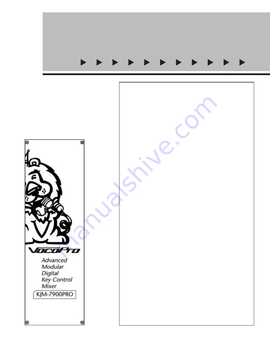 VocoPro KJM-7900 PRO Owner'S Manual Download Page 9