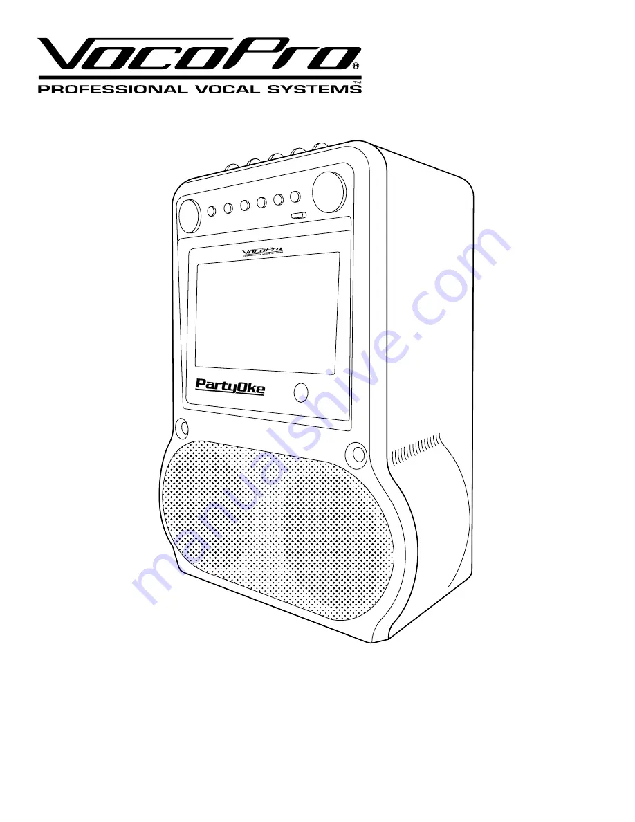 VocoPro PartyOke Owner'S Manual Download Page 1