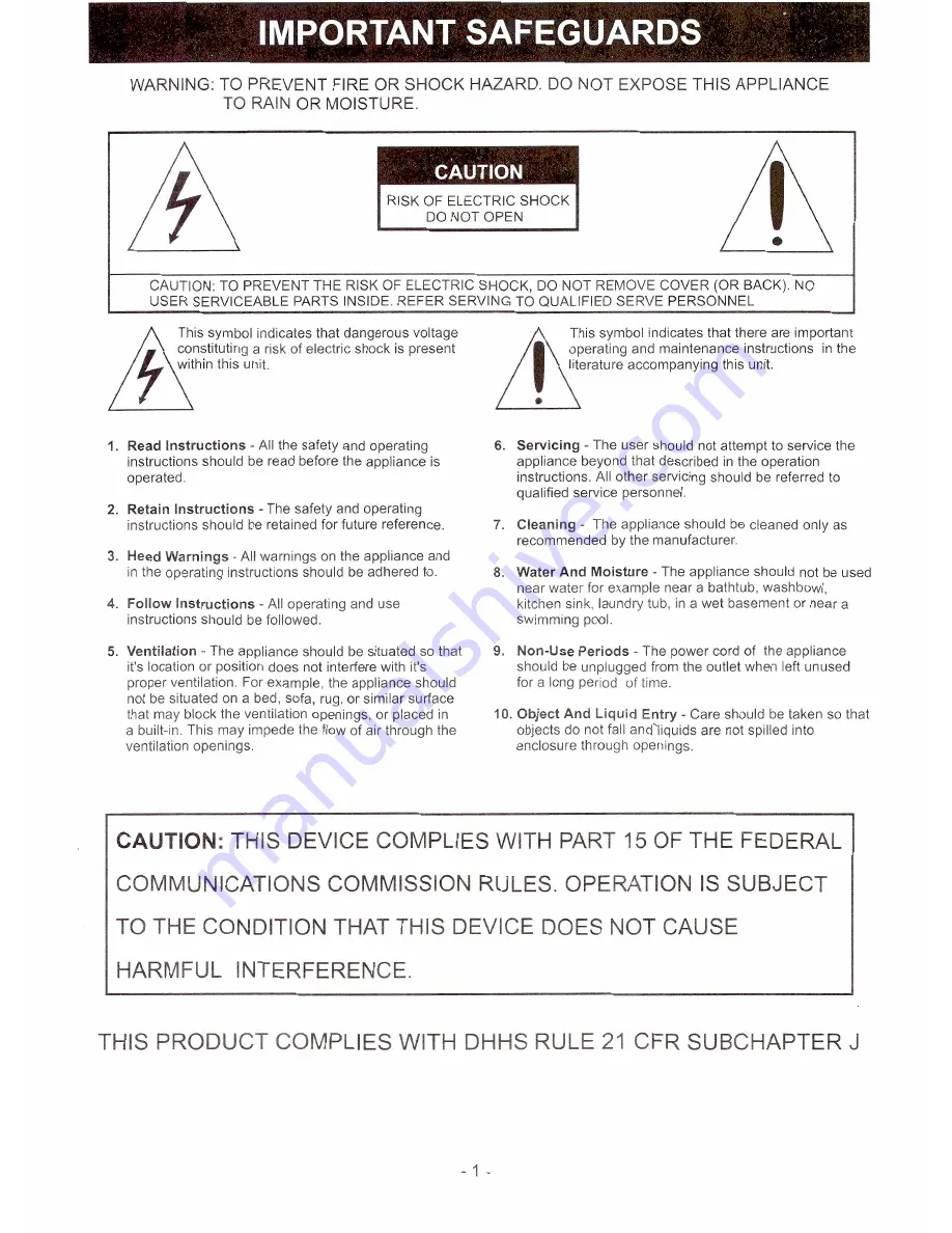 VocoPro RAVE VP-707 Owner'S Manual Download Page 3