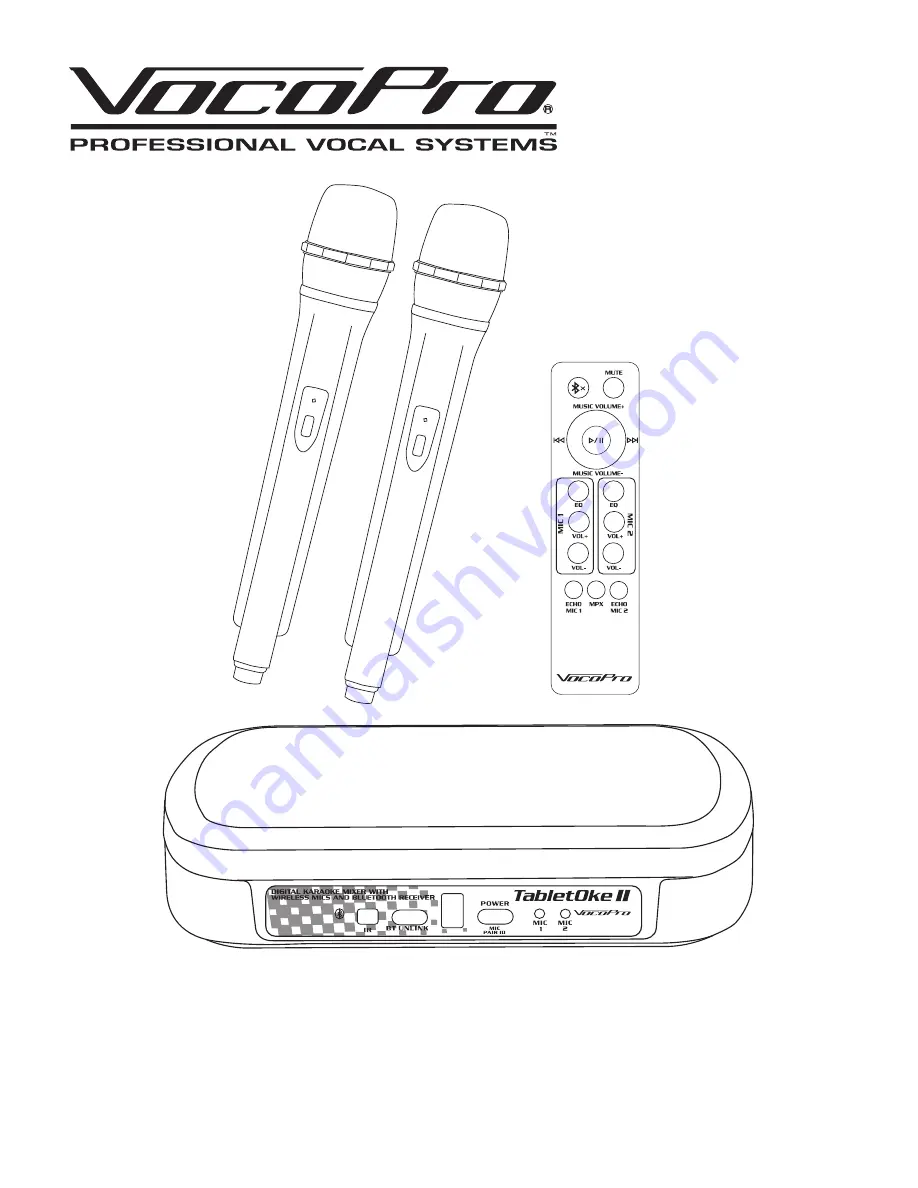 VocoPro TabletOke II Скачать руководство пользователя страница 1