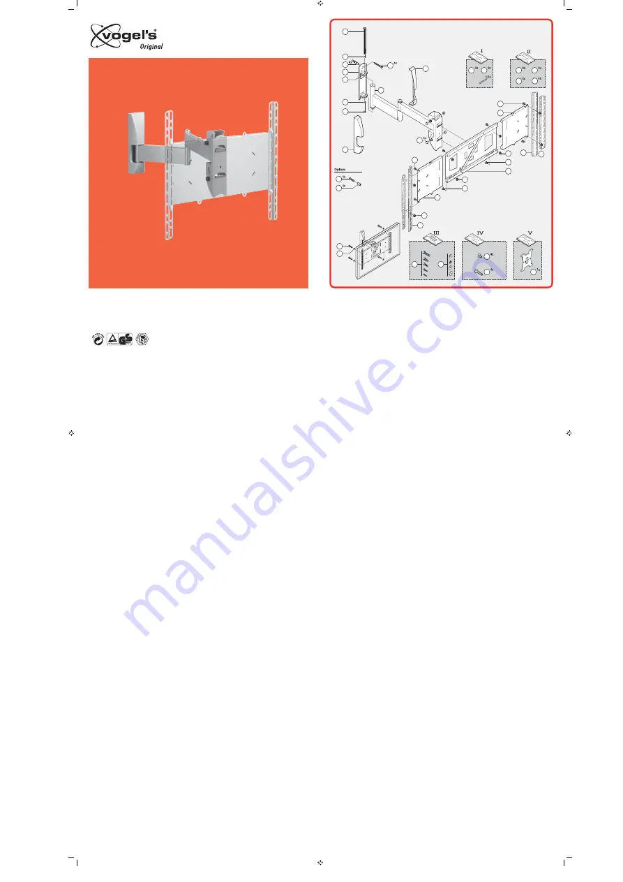 vogel's VFW 465 Mounting Instructions Download Page 1