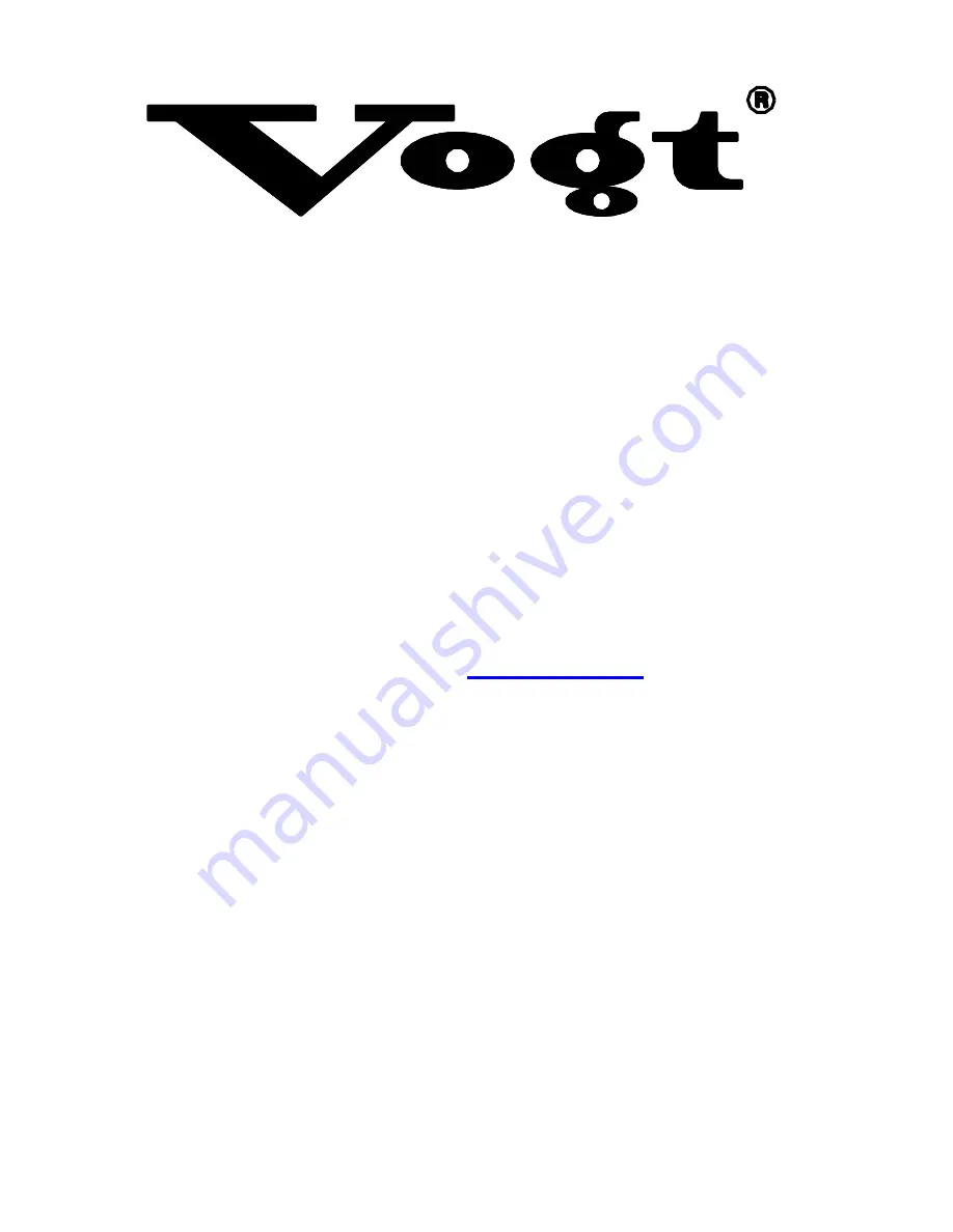 Vogt TUBE-ICE 03TA Service Manual Download Page 1