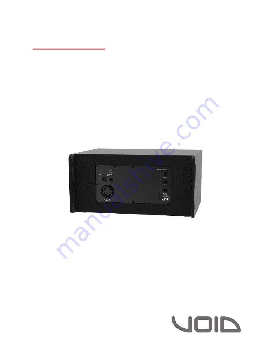 Void Venu 210i User Manual Download Page 1