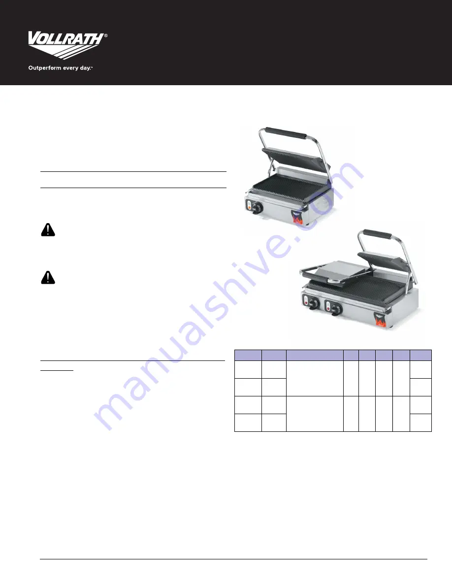 Vollrath Cayenne TSI7001 Скачать руководство пользователя страница 5