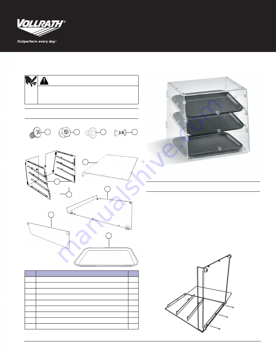 Vollrath KDC1418-3-06 Assembly Instructions Manual Download Page 1