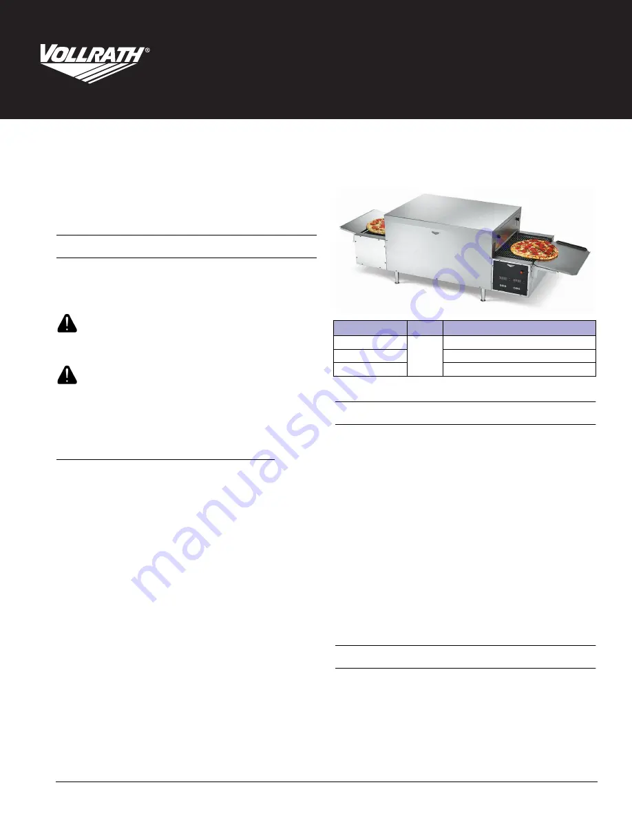 Vollrath MGD18 Operator'S Manual Download Page 1