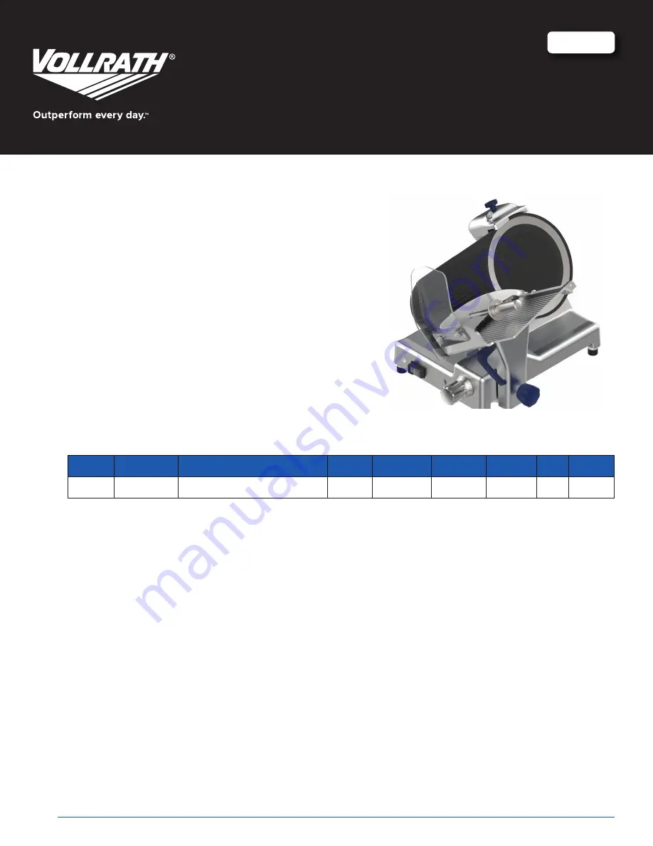 Vollrath SLP300/S Скачать руководство пользователя страница 1