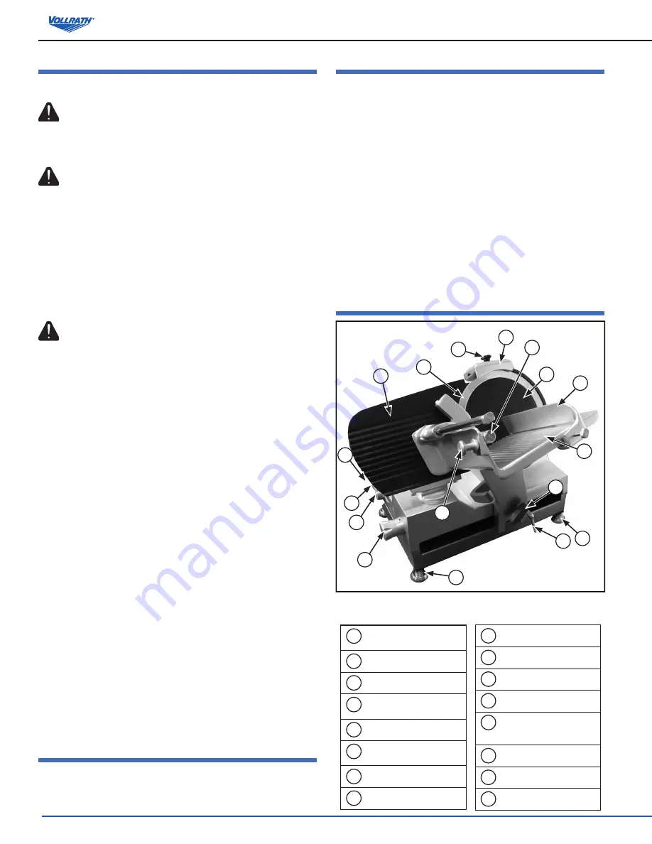 Vollrath SLR7912/N Operator'S Manual Download Page 2