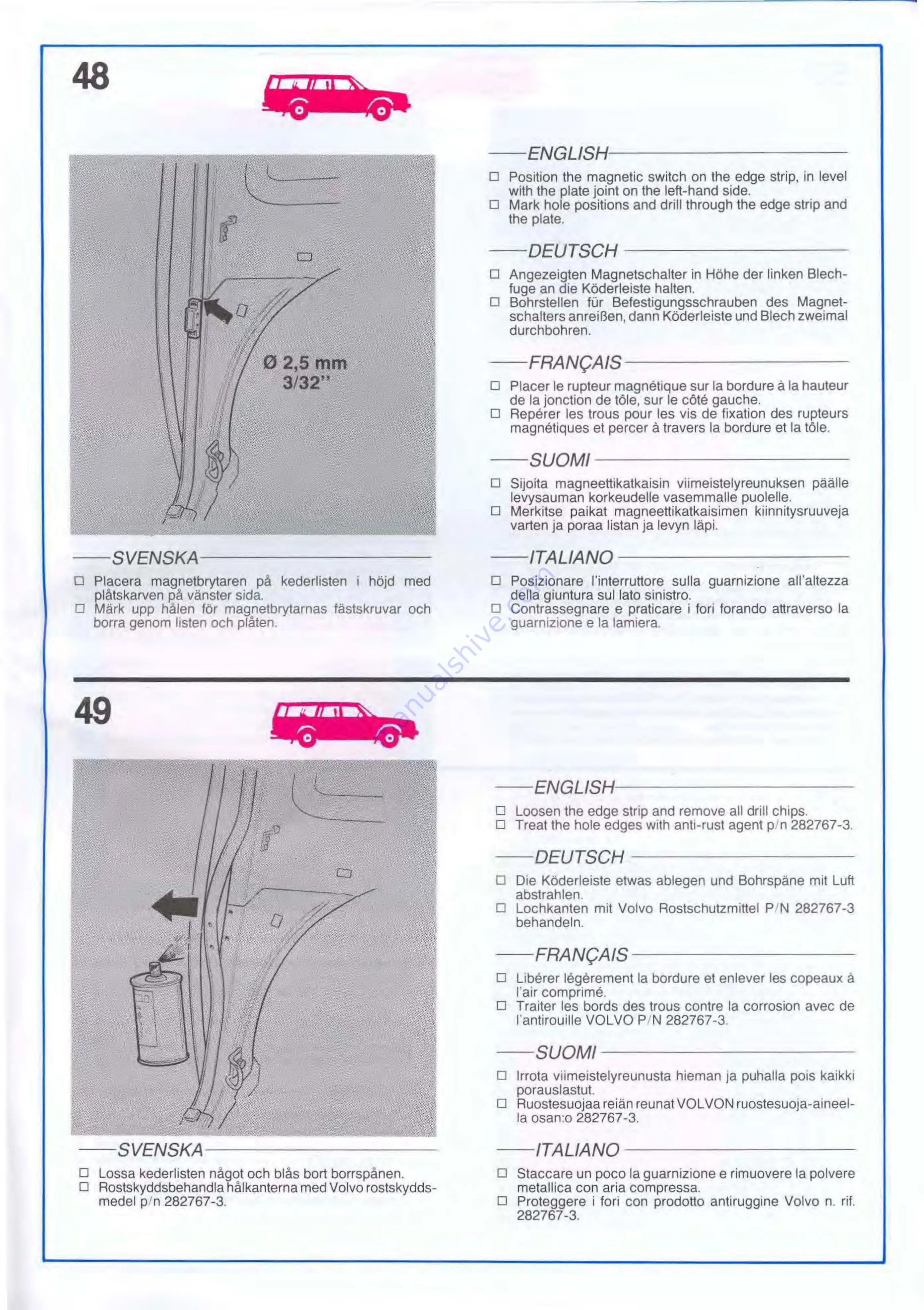 Volvo P-3-39-165 Installation Instructions Manual Download Page 29