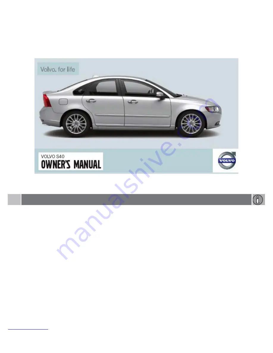 Volvo S40 2008 S40 Скачать руководство пользователя страница 1