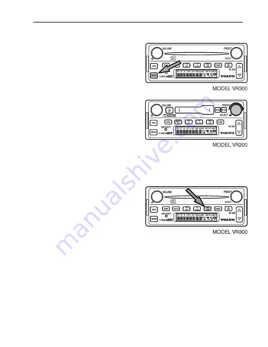 Volvo VR100 Operating Instructions Manual Download Page 47