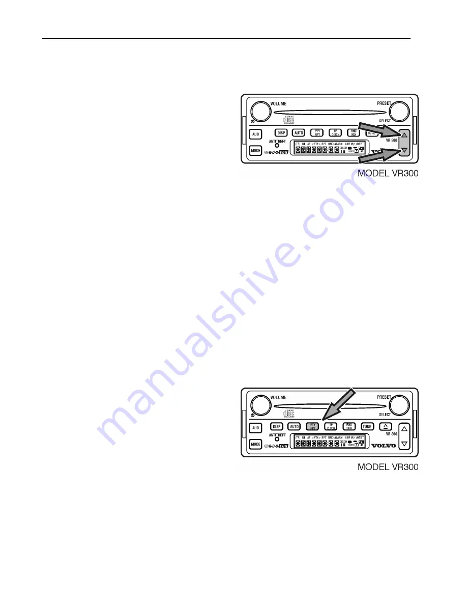 Volvo VR100 Operating Instructions Manual Download Page 62