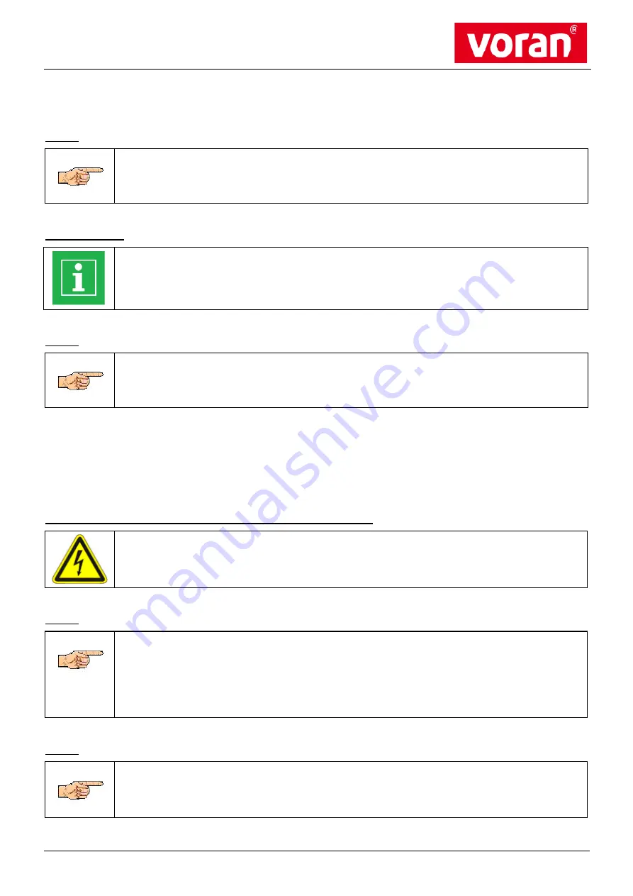 voran EP 1000 Operating Manual Download Page 16