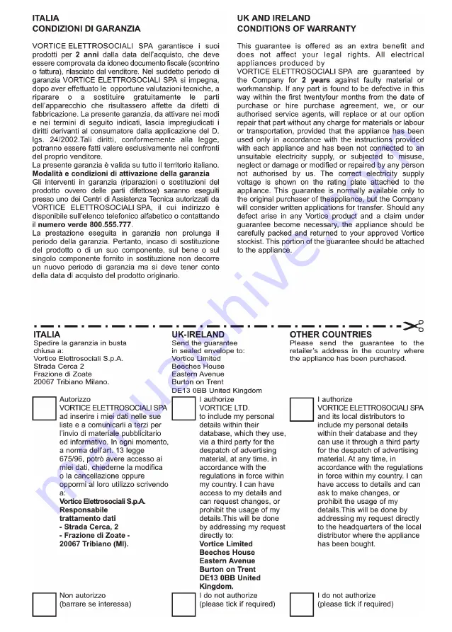 Vortice VORTPHON 1200 Instruction Booklet Download Page 67