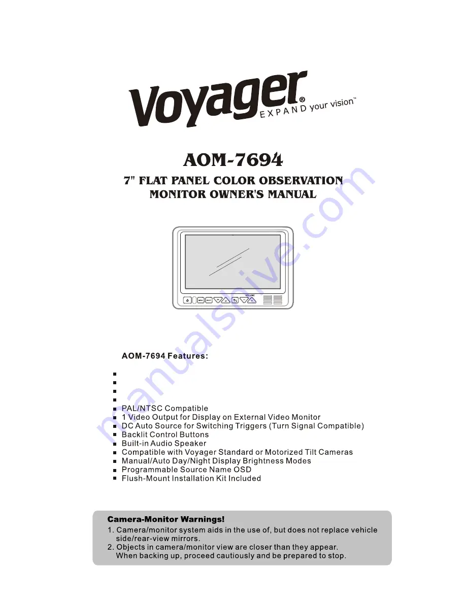 Voyager AOM-7694 Скачать руководство пользователя страница 1