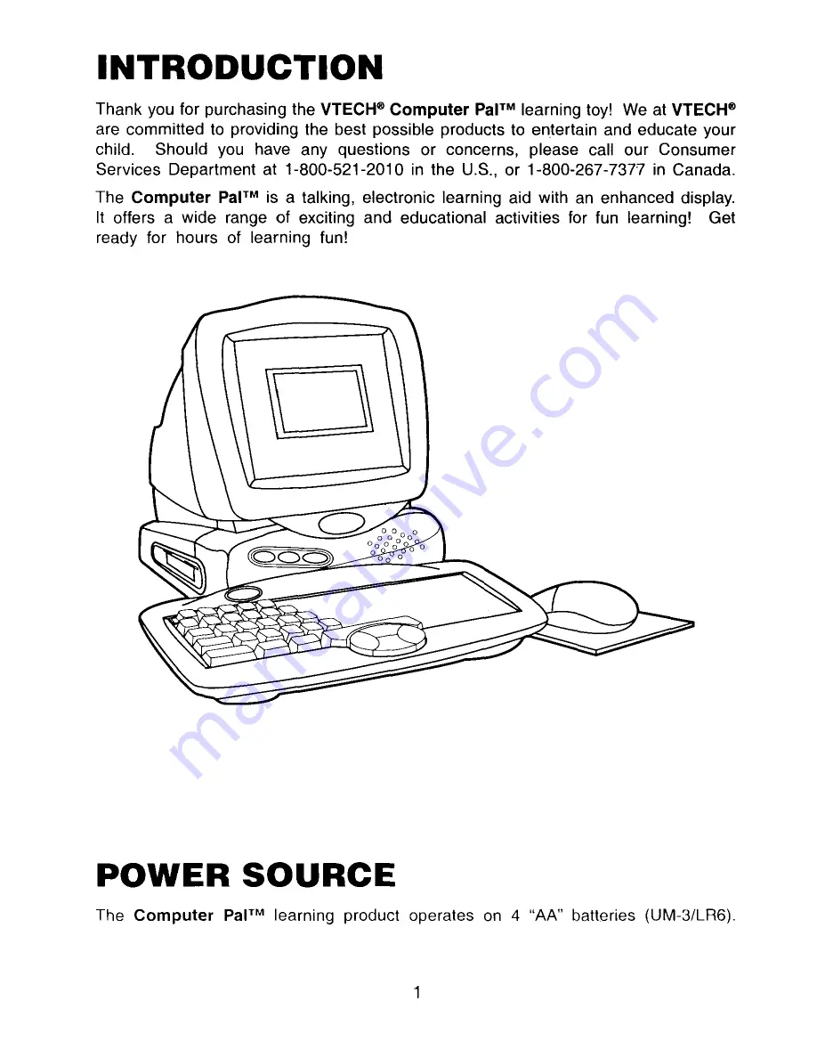 VTech Computer Pal User Manual Download Page 4