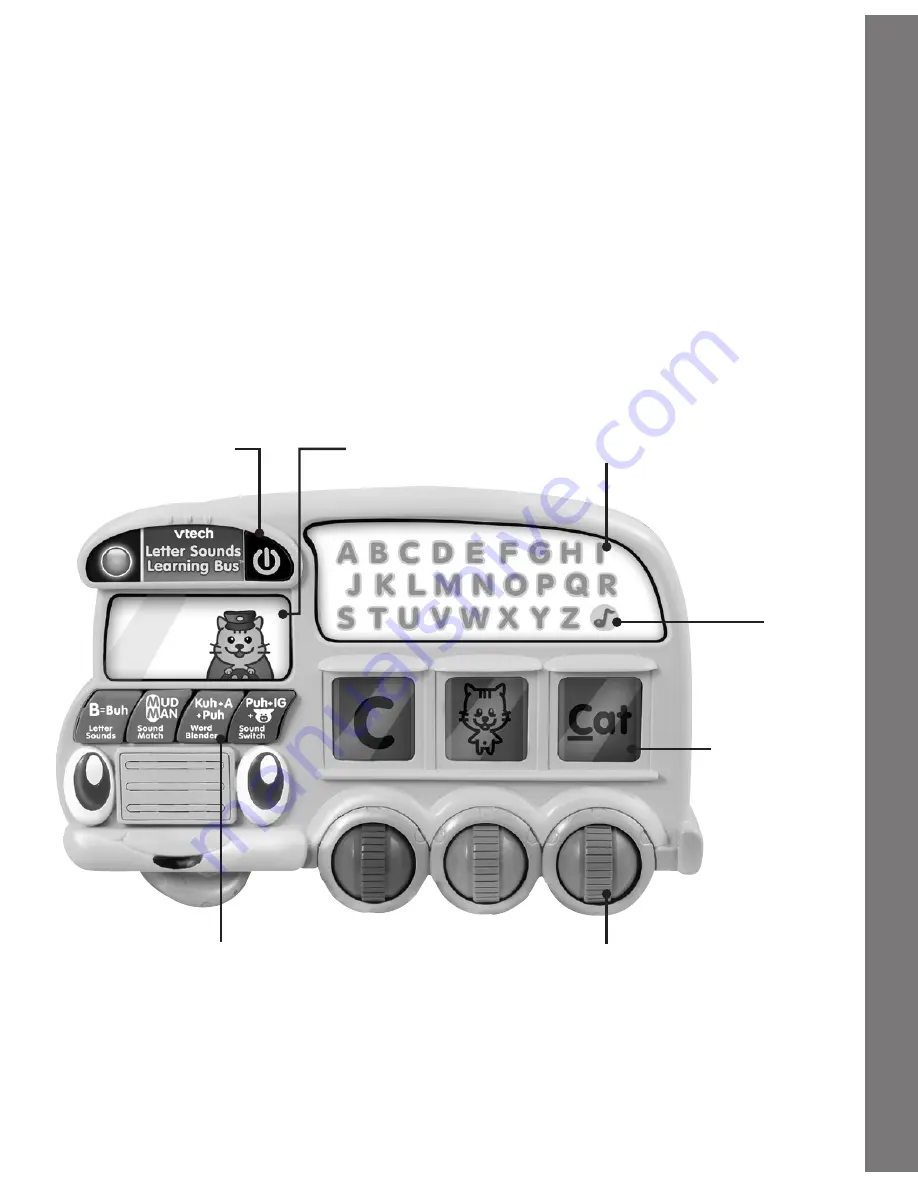 VTech Letter Sounds Learning Bus User Manual Download Page 3