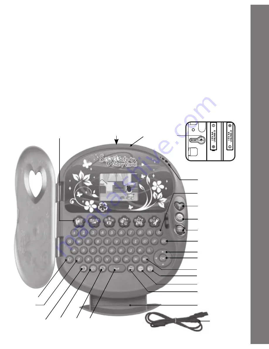 VTech Secret Safe Diary Visual User Manual Download Page 3