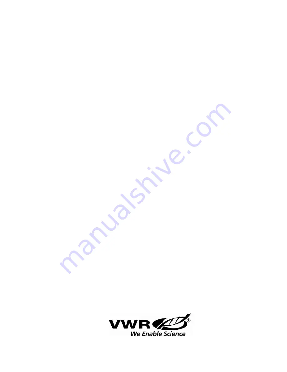 VWR 10810-902 Operating Instructions Manual Download Page 62