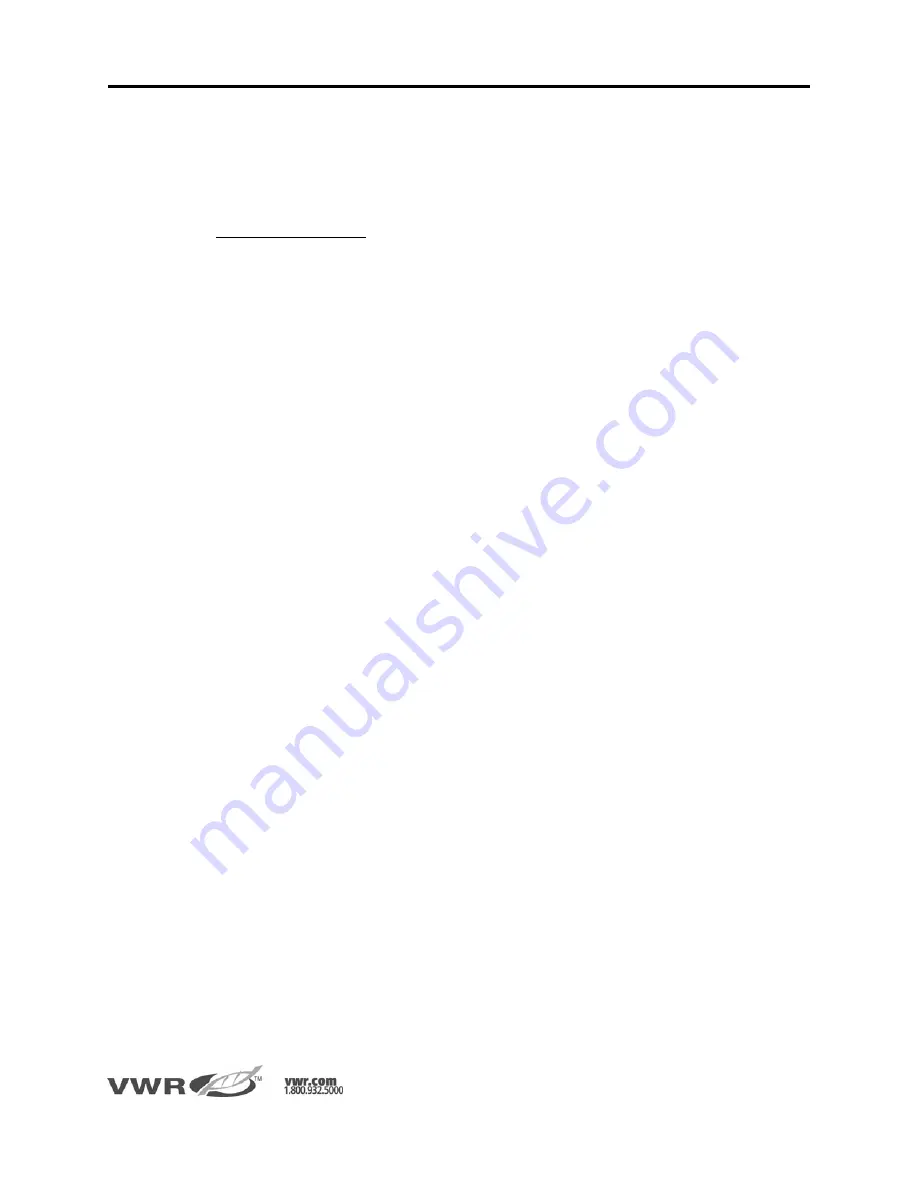 VWR 26000-020 Installation, Operation And Maintenance Manual Download Page 2