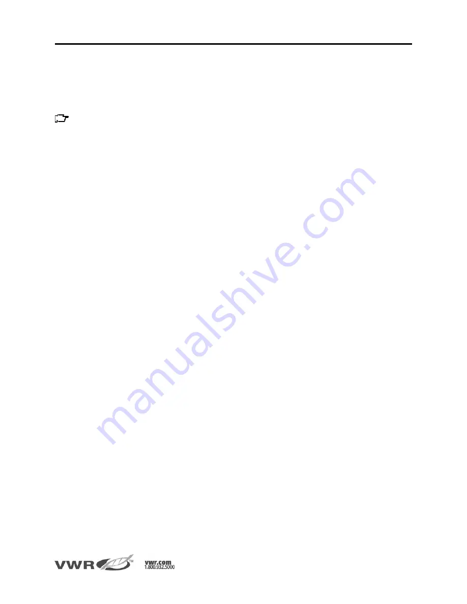 VWR 26000-020 Installation, Operation And Maintenance Manual Download Page 7