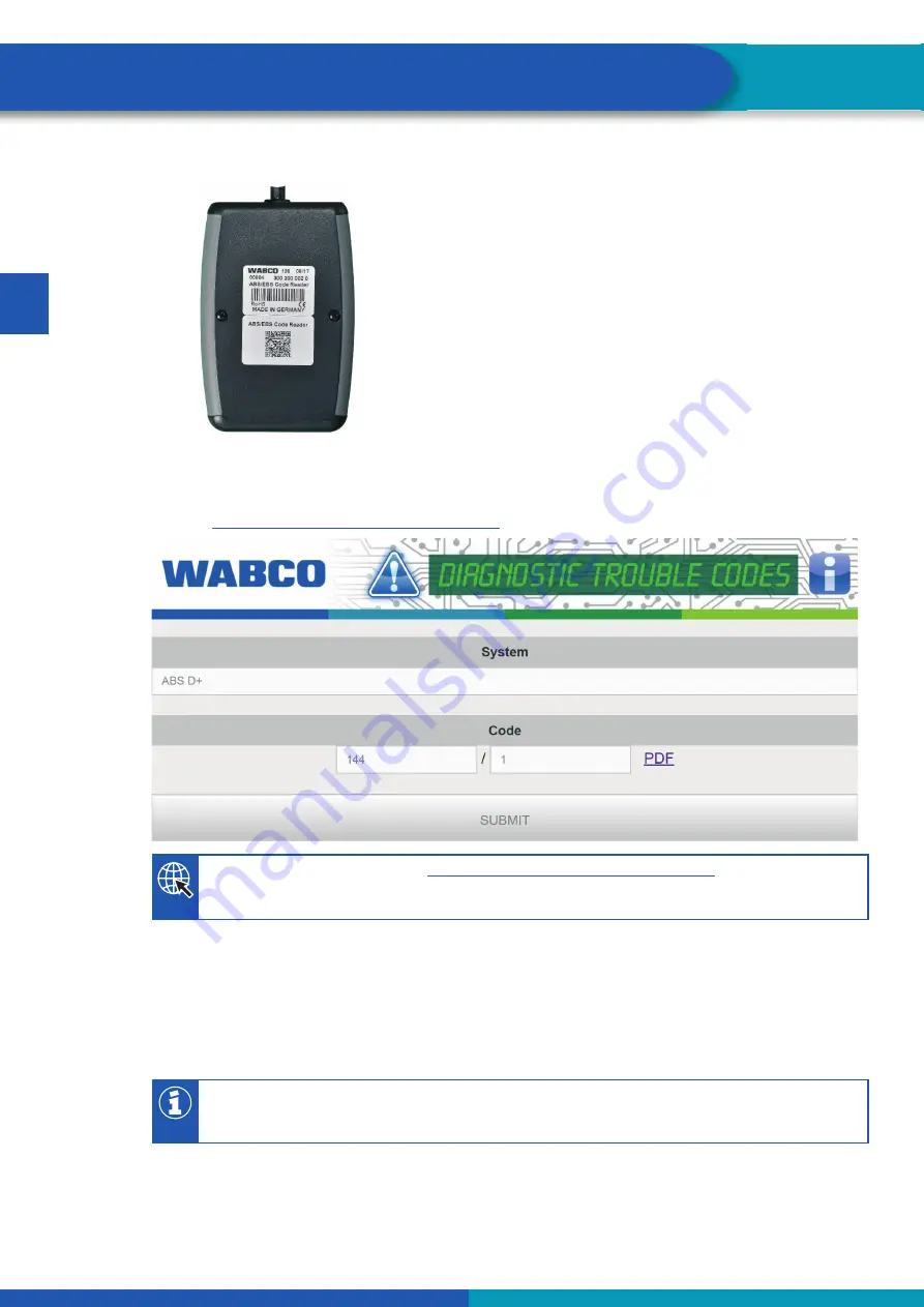 WABCO ABS/EBS CODE READER User Manual Download Page 13