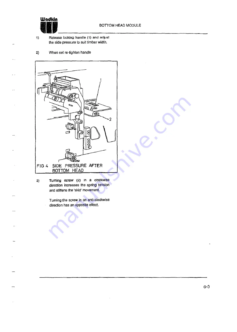 Wadkin 6150 Скачать руководство пользователя страница 62