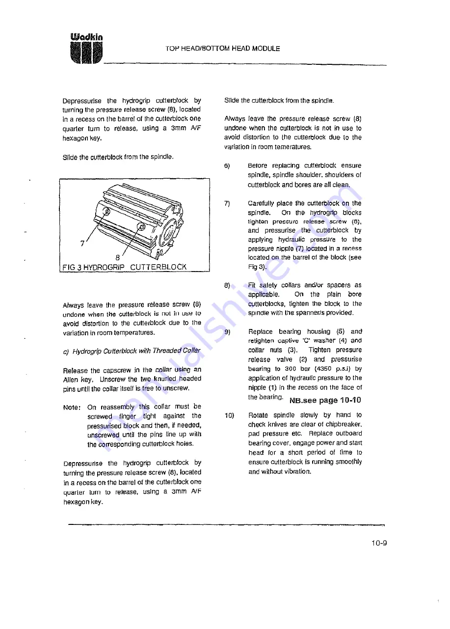 Wadkin 6150 Instruction Manual Download Page 161