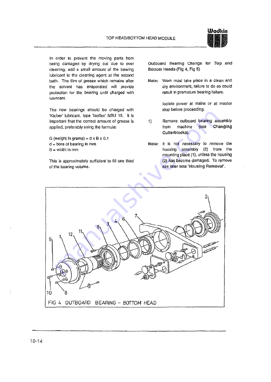 Wadkin 6150 Скачать руководство пользователя страница 166