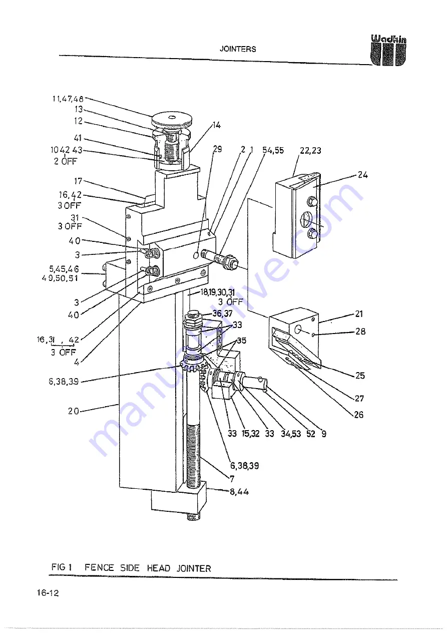 Wadkin 6150 Instruction Manual Download Page 267