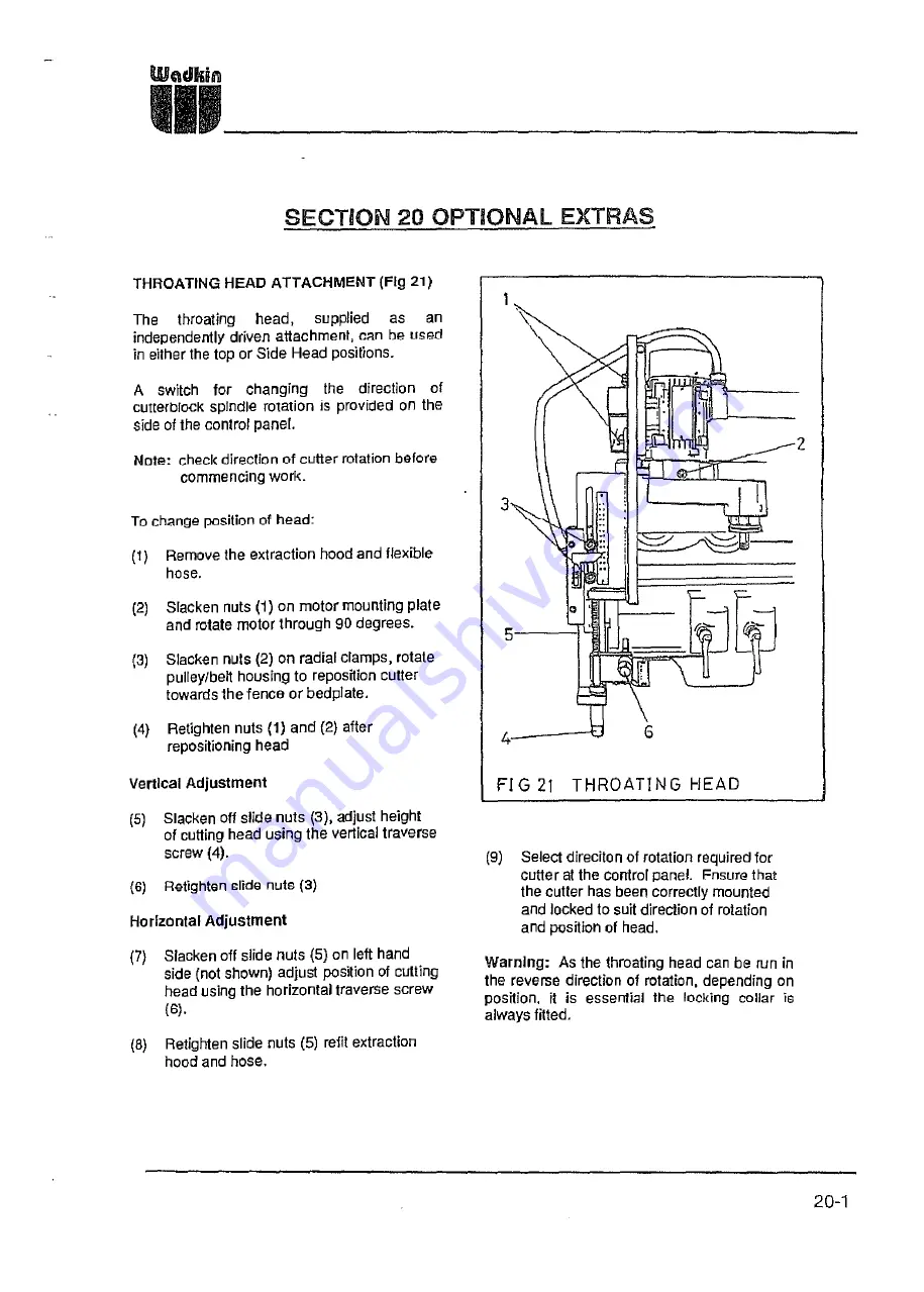 Wadkin 6150 Скачать руководство пользователя страница 300